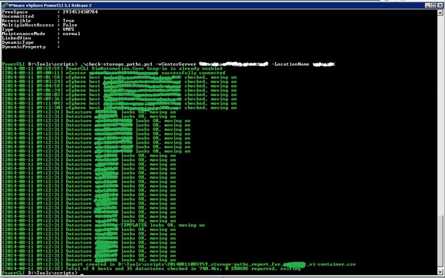 PowerCLI report on storage paths (mis)configuration. - Nutanix HCI and ...